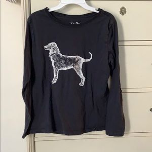 Navy Blue Black Dog Shirt